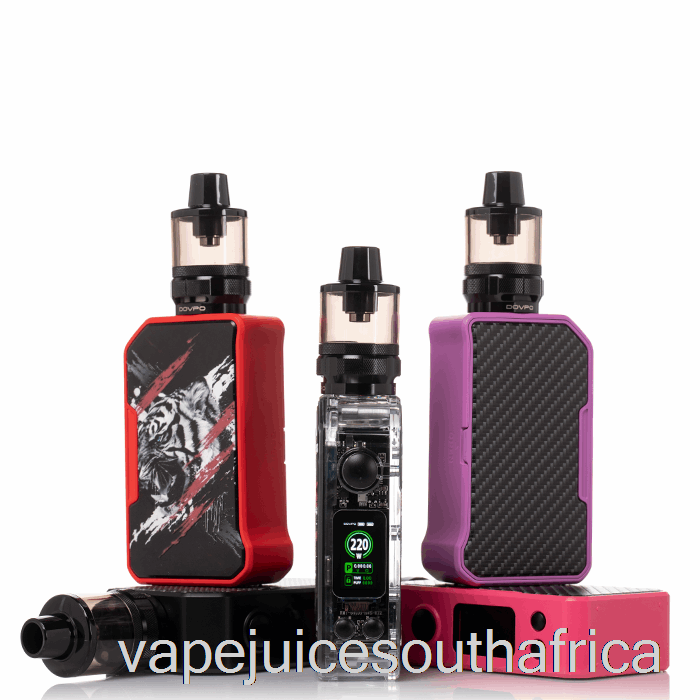 Vape Juice South Africa Dovpo Mvp 220W Starter Kit Carbon Fiber Transparent